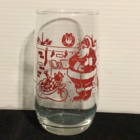 Vintage Red Santa ‘Twas the Night Before Christmas Glasses 1950s Sealtest Promo - Picture 3 of 13